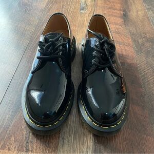 Brand New Dr. Martens Black Patent Oxfords 10084